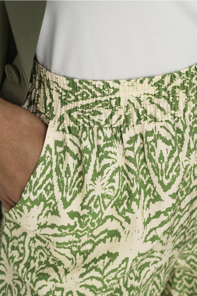 JDYTROYA LIFE MW WIDE PANT DIA 15339132 KALE/02-25-07 TAPIOCA PALM TREE